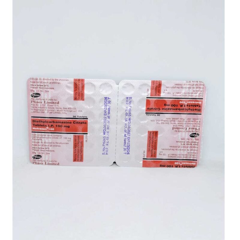 Hetrazan 100mg Tablet